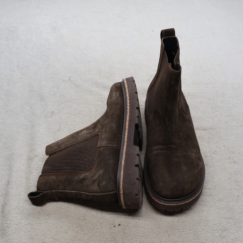 Birkenstock Unisex W7-7.5 M5-5.5 Chelsea Stalon Boots Brown Suede Chunky EU38